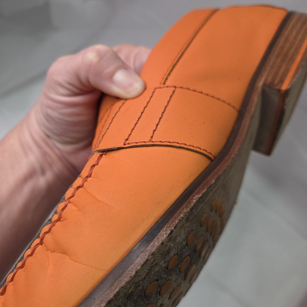Cole Haan x NikeAir Monroe 12M Orange Reflective Penny Loafer Office Business - Picture 11 of 16